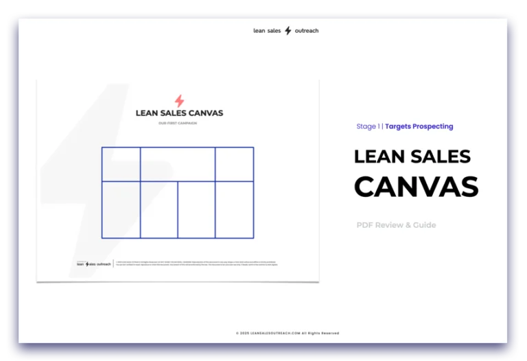Lean Sales Outreach Sales Frameworks example 2